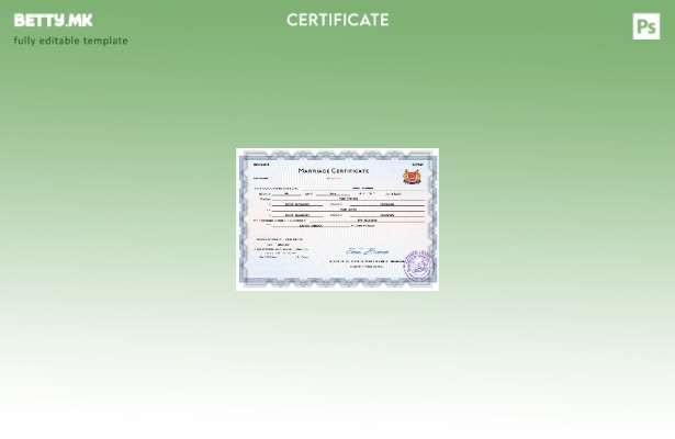 модерен стил Сингапурски сертификат за брак Шаблон за Word и PDF